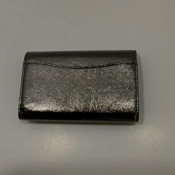 Coach Essentials Trifold Wallet Metallic Leather CX247 - Picture 2 of 7